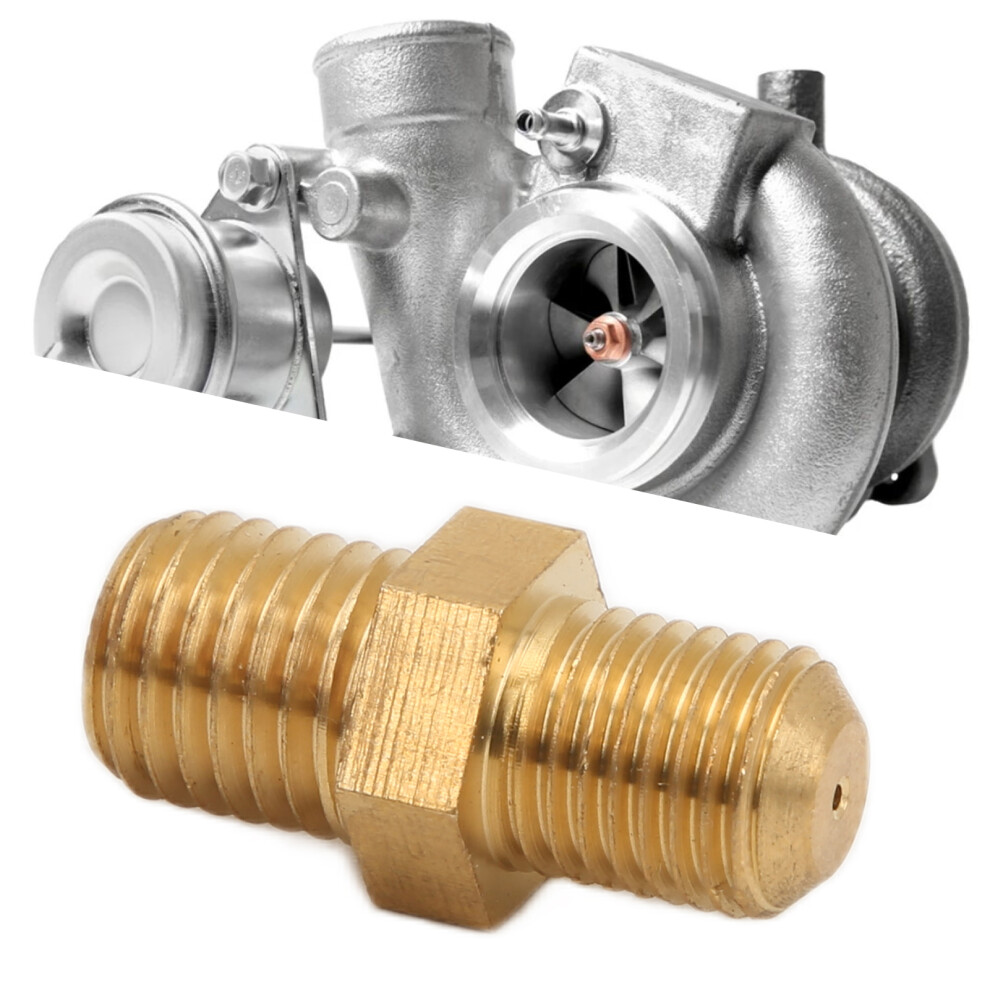 An4 M12x1.5 Brass Turbo Oil Restrictor Fitting 7293282166561