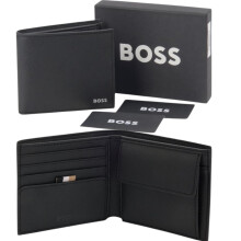 Hugo Boss Mens Leather Wallet Zair_4cc Bifold Credit Cardholder