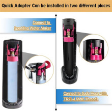 Co2 Quick Adapter for Soda Water Machine for DUO/ART/GAIA,Co2 Tanks Adapter for Soda Bottle with TR21-4 Thread