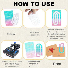 20 Pack Sublimation Blanks Acrylic Paper Clips, 4 X 2Inch Jumbo Paper Clips Clear for Heat Transfer DIY Design