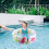 Inflatable Kiddie Pool 90cm Dinosaur Shape Kids Backyard Splash Pool Quick Setup Easy Drain 3