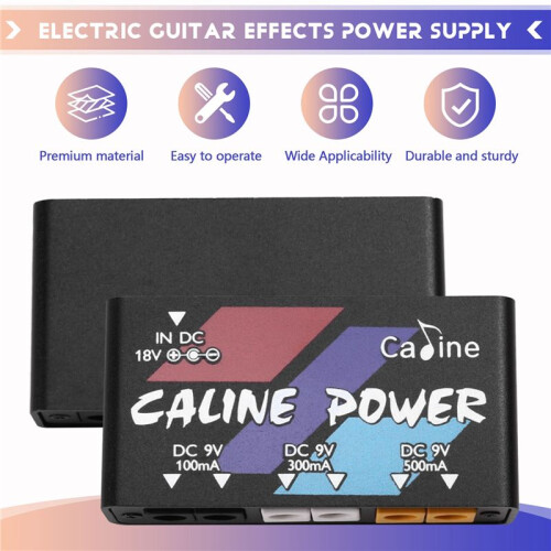 CP-02  Multiple Outputs Guitar Pedal Power Supply 9V Output with Adapter and 6pcs Cable EU Plug 1