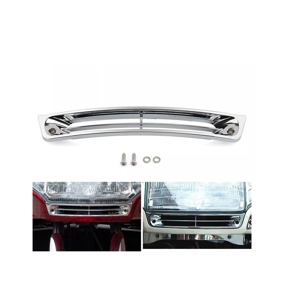 Motorcycle Front Lower Headlight Fairing Grille Trim Cover For Goldwing Gl1500 Gl 1500 1988-2000 Chrome 6033247013292