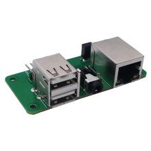 For WalnutPi ZeroW Expansion Board 100M Ethernet Port 2XUSB2.0 3.5mm Audio Output with Acrylic Base