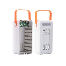 Dubbel USB 28X18650-Fodral Mobiltelefon Snabb Lagring DIY (Standard Edition Svart)