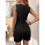 Women'S Suit Collar Jumpsuit Black XL 6