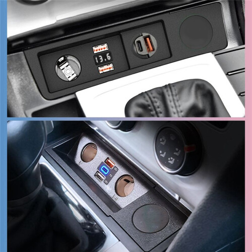 Car Charger for  B6 B7 CC R36 Cigarette Lighter Splitter USB Fast Charging 3A2C Type C 2