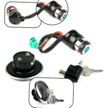 Motorcycle Ignition Fuel Gas Cap Lock Key Kit for GN125 GN 125 1982-2001
