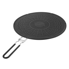 13 Inch Silicone Splatter Screen - Pan Cover with Folding Handle,Heat Resistant Oil Guard,Heat Insulation Black