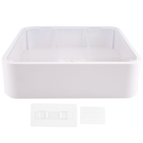 Wall-Mounted Clear Display Case for Figures,Adjustable Display Stand Clear Display Box with Door,White