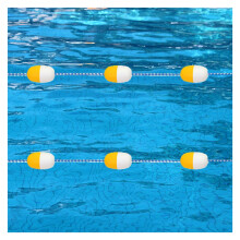 18ft Swimming Pool Safety Rope Divider, Durable Floating Barrier for Shallow and Deep Ends with Stainless Steel Hooks
