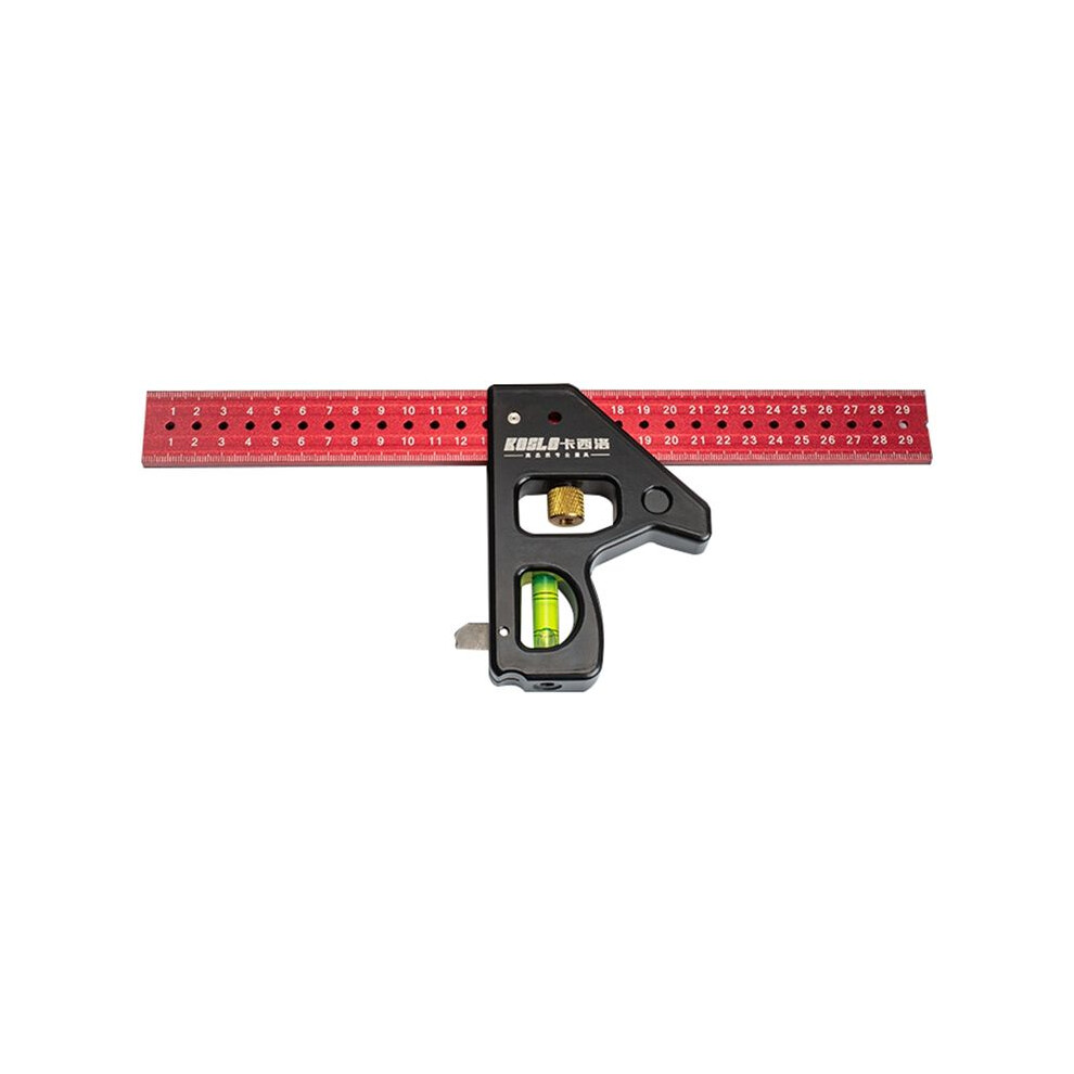 Gauges Heavy Duty High-Precision Woodworking Multifunction Combined Square Angle Ruler 30Cm Long Movable Angle Ruler 4711121477805