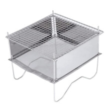 Portable Charcoal Grill Stainless Steel Folding BBQ Grill for Outdoor Cooking Camping Picnic