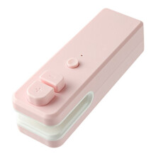 Pequena Máquina de Selagem Laminadora de Salgadinhos Uso Doméstico Saco Plástico Conservação de Alimentos Selagem A Vácuo Rosa