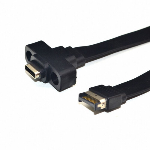 USB 3.1 Front Panel Type E Male To USB-C Type C Expansion Cable Computer Motherboard Connector Wire Cord , 30Cm