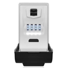 Key Lock Box for Outside with Light Dials Sturdy Waterproof Combination Key Holder Wall Mount Key Storage Box