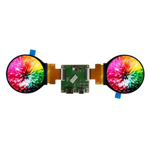 2.1 Inch Round Display Dual IPS Screen 480x480 Double Circular LCD Module  Home SPI RGB Interface 2nd Development 1