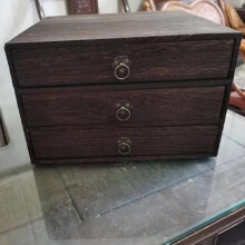 1Pcs Solid Wood Storage Desk Box Retro Drawer Type Desktop Organizer Office Desktop Jewelry Cosmetic Organizer A