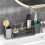 Kitchen Sink Organizer Rack - Plastic Self-Draining Shelf for Soap, Sponge, Dishcloth, Towel, with Filter Basket B 5