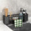 Kitchen Sink Organizer Rack - Plastic Self-Draining Shelf for Soap, Sponge, Dishcloth, Towel, with Filter Basket B 8