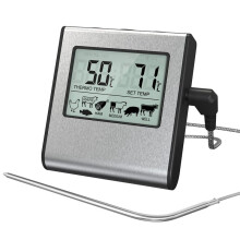 Digital Meat Thermometer with Probe for Cooking LCD Display Food Electronic Temperaturemeter for Grill, Kitchen Use