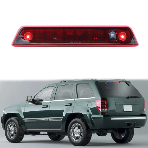 Rear Third 3Rd Brake LED Light High Mount Stop Light Reverse Brake Light for  Grand Cherokee 2005-2010 (Red)
