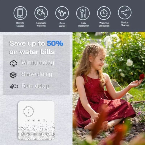 Tuya WiFi  Sprinkler Controller 8 Zone Irrigation Timer Automatic Watering Device Work with  Home for Garden 2