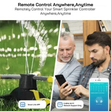 Tuya WiFi Sprinkler Controller 8 Zone Irrigation Timer Automatisk Bevattningsenhet Fungerar med Home för Trädgård