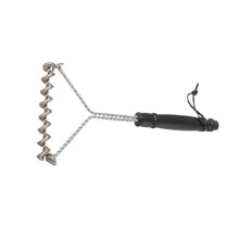BBQ Grill Cleaning Brush 17in Heavy Duty Stainless Steel Wire Bristle Outdoor Barbecue Cleaner