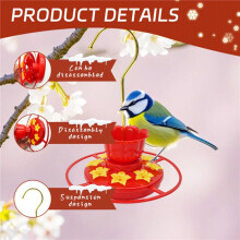 2PCS Feeders for Ant Bee Proof Leak-Proof, 2 Pack 7 Ounces Plastic Feeder with 8 Feeding