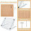 Conjunto de Placa de Renda de 8X8 Polegadas Placas de Renda e Alfinetes com Suporte Ajustável Ferramentas de Renda Suprimentos Placa Assistente de 5