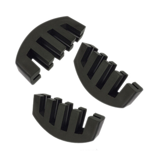 Rubber 4/4 Violin Practice Mute with 5 Prongs, Compact Black