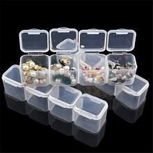 28 Grids Transparent Acrylic Nail Art Decorations Storage Box, 6.9 x 0.4inch