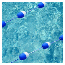 Adjustable Pool Safety Rope 38ft Blue White Swimming Lane Divider for Sectioning Hazardous Areas