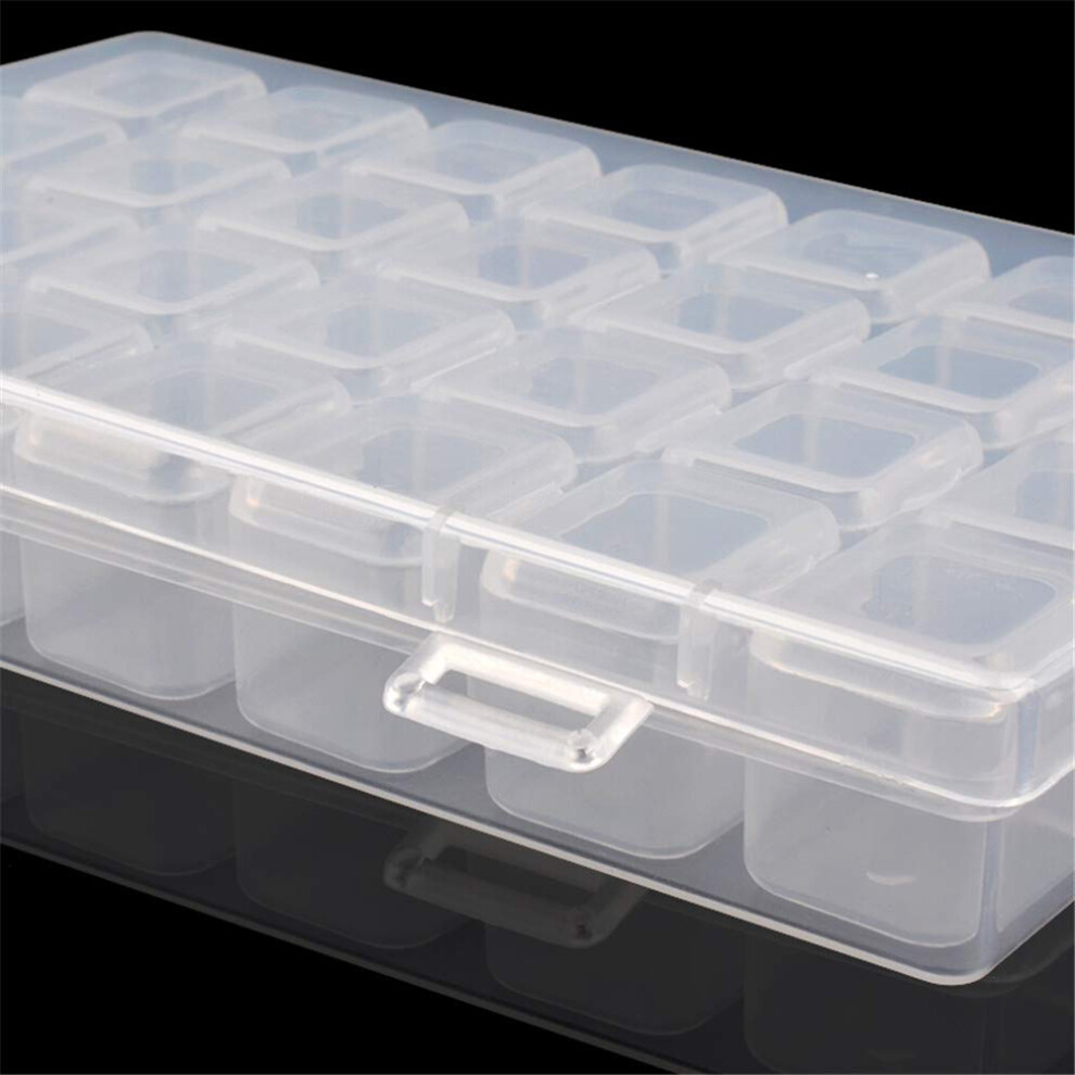 28 Grid Clear Nail Decoration Box