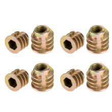 50Pcs M4*8mm Zinc Alloy Hex Nut for Wood Inserts, Durable & Rustproof