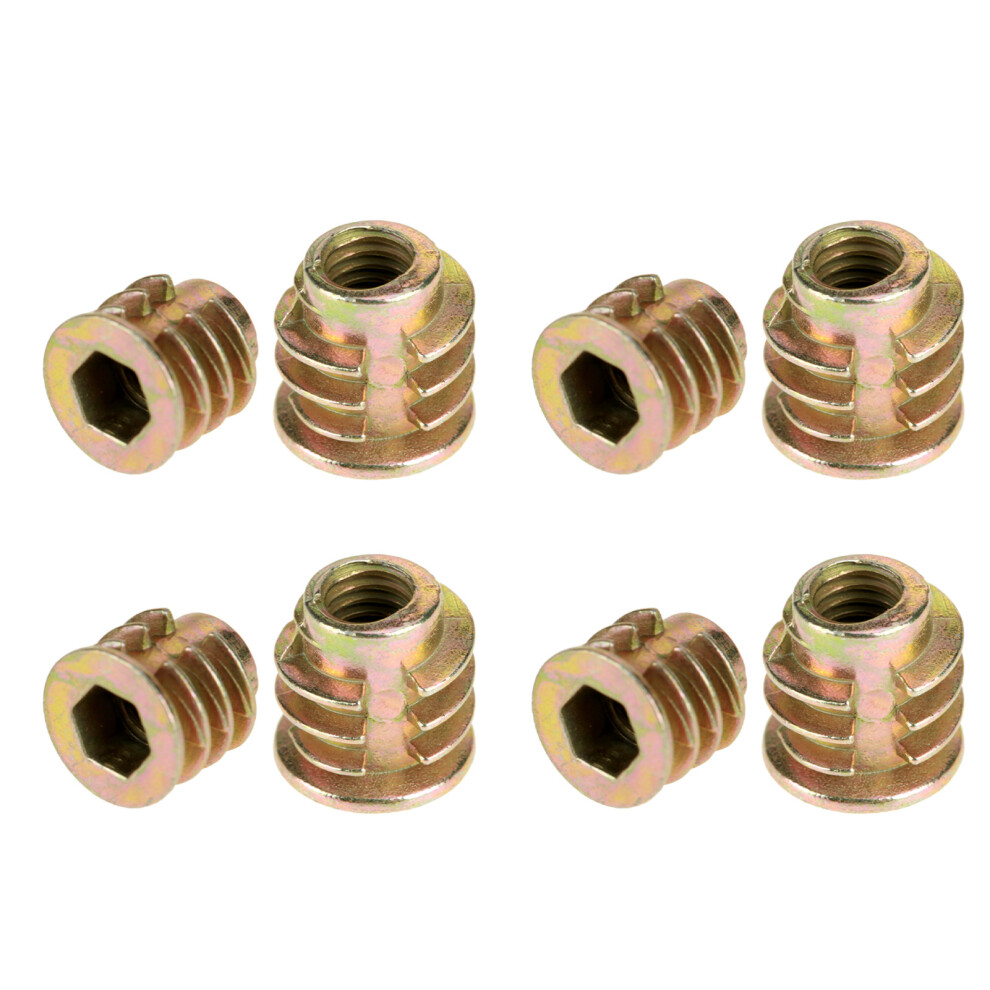 50Pcs M4*8Mm Zinc Alloy Hex Nut For Wood Inserts, Durable & Rustproof 6901389215402