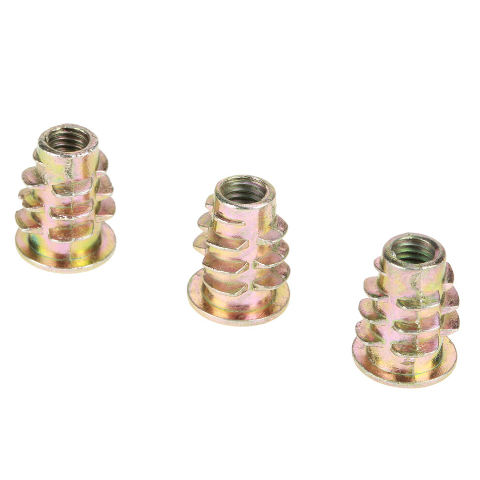 50Pcs M5*13Mm Zinc Alloy Hex Drive Furniture Nuts For Wood Insert 8701392891871