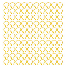 100 stk. kyllingankelringer gjenbrukbare plastbeinbånd for andelår for avlskyllinger, ender og gjess, gule 16 mm / 0,63 tommer