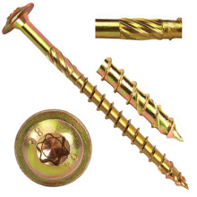 1/4 X 3-1/4 Zoll Holzschrauben StrukturverzöGerungsschrauben Torx T30-Antrieb ZinkstrukturverzöGerungsschrauben - Modifizierter Fachwerkscheibenkopf