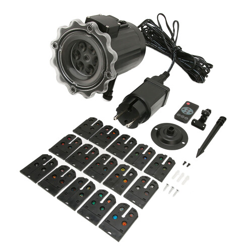 LED Projector Light, Rotatable & Waterproof, Black, EU Plug 1