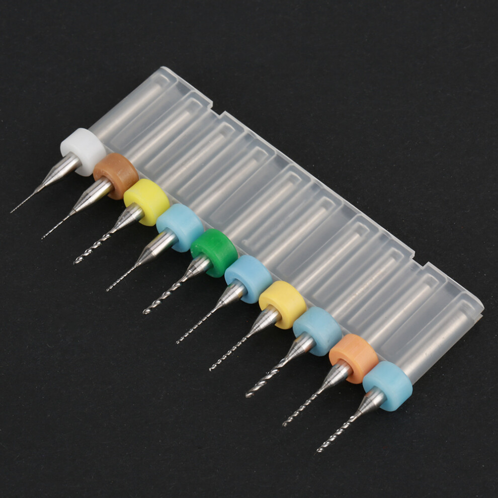 10Pcs Tungsten Carbide Micro Drill Bits Set For Pcb 0.3-1.2Mm 6951389216916