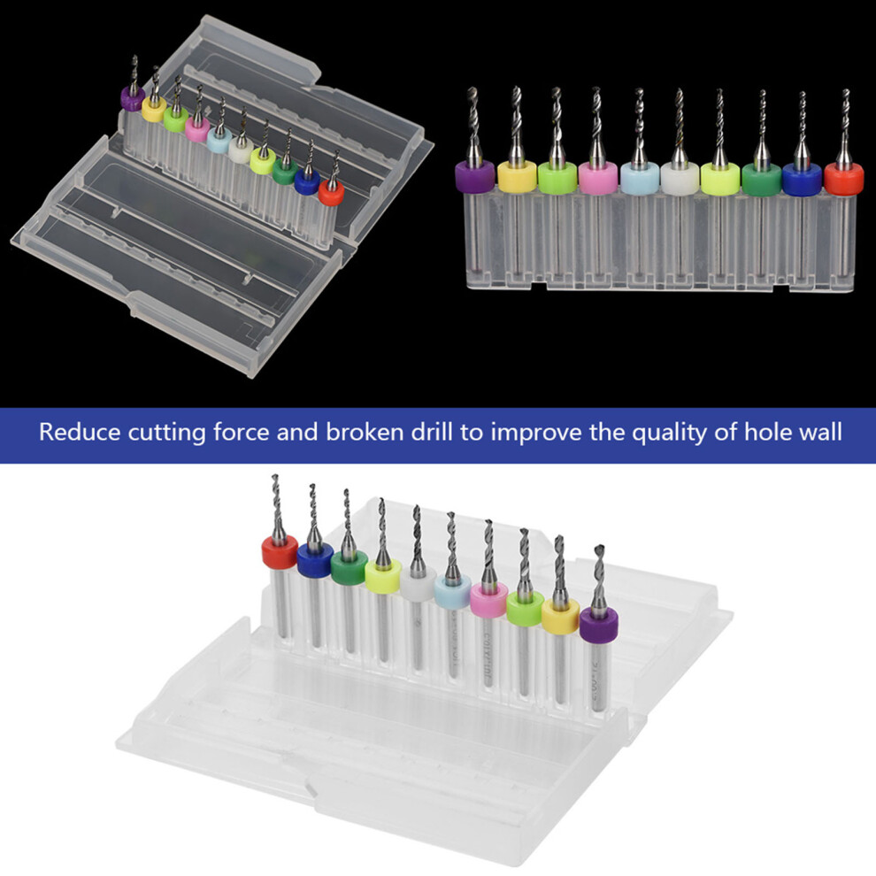 10Pcs PCB Micro Drill Bits 1.1-2.0mm Carbide
