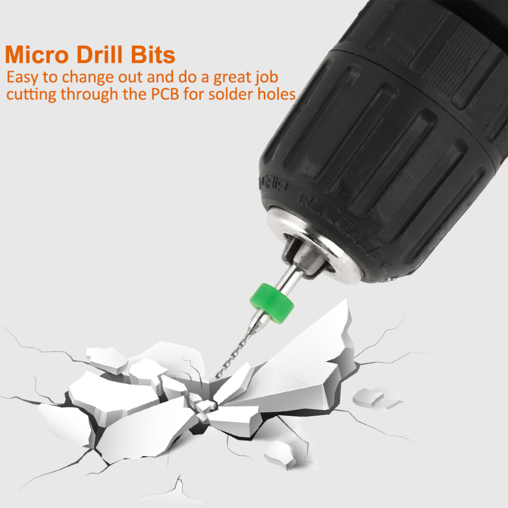 0.3-1.2mm Carbide Micro Drill Bits 10Pcs