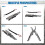 3pcs Multifunctional Elbow Wire Stripping Pliers with Spring Keychain, Multifunctional Elbow Wire Stripping Pliers 6