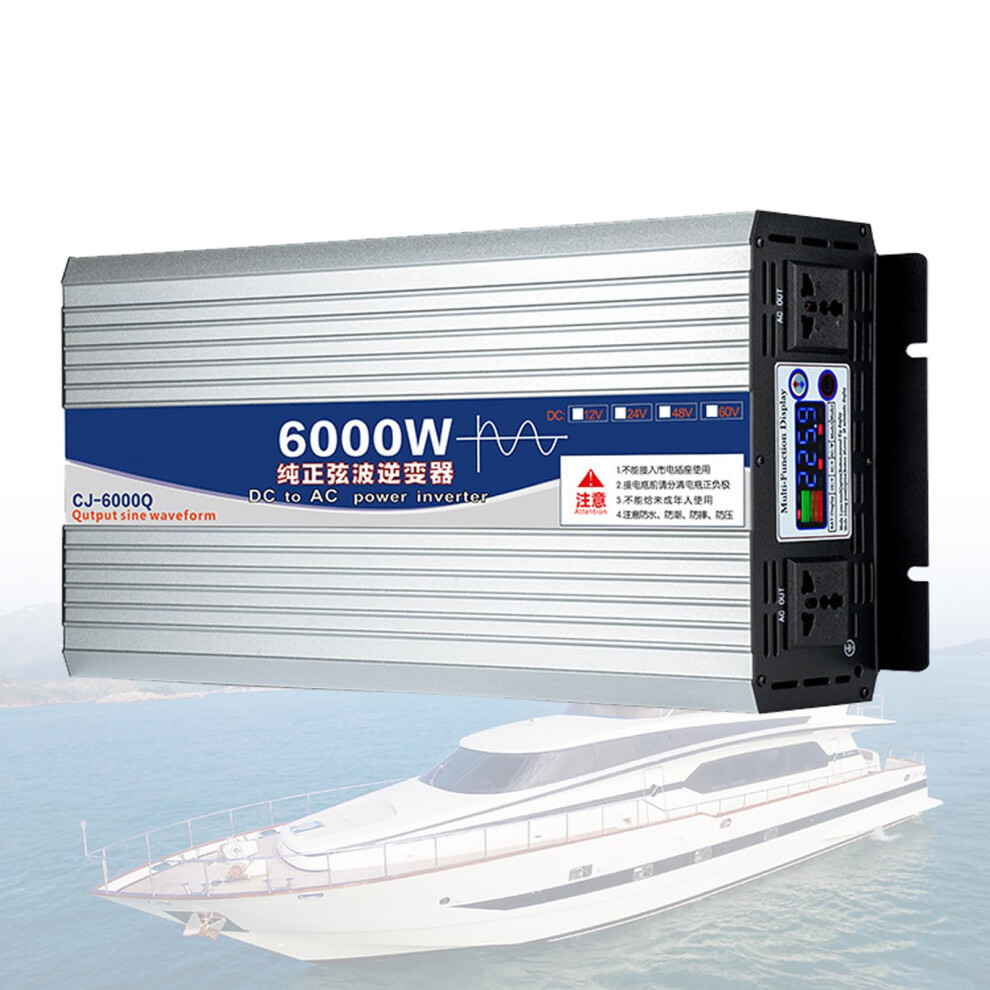 6000W 48V Pure Sine Wave Inverter For Rv Home Offgrid Solar Power, Power Output 9073542513957