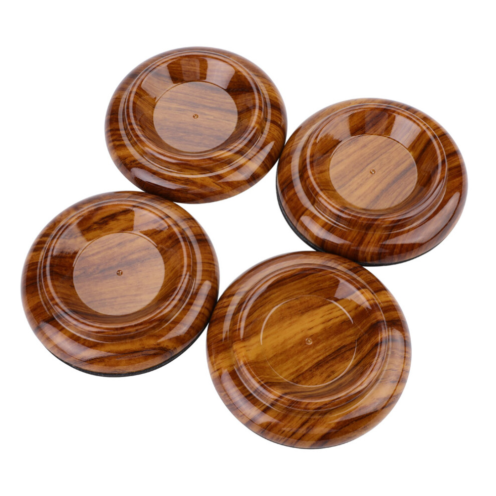 4Pcs Piano Foot Pads Set For Upright Pianos, 10Cm Wooden Color 3611392721984