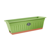 Green Window Box Planter Rectangle for Vegetables and Flowers Indoor Outdoor Garden Use