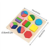 Kids Wooden Geometric Block Puzzle Set – Educational Color & Shape Toy