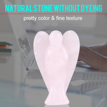 Angel Carved Rose Quartz Home Decor